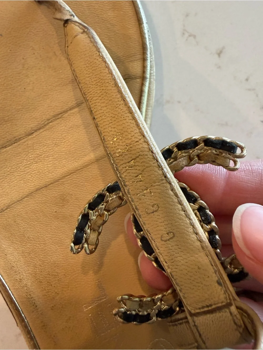 Chanel 2019 Interlocking CC Sandals Size 37C